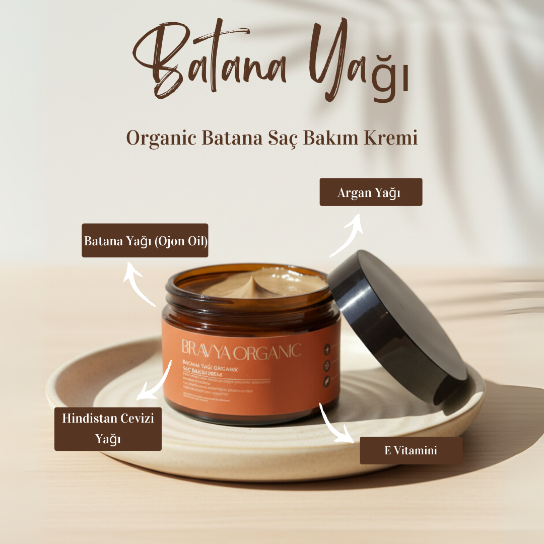 Organik Batana Yağı Saç Bakım Kremi